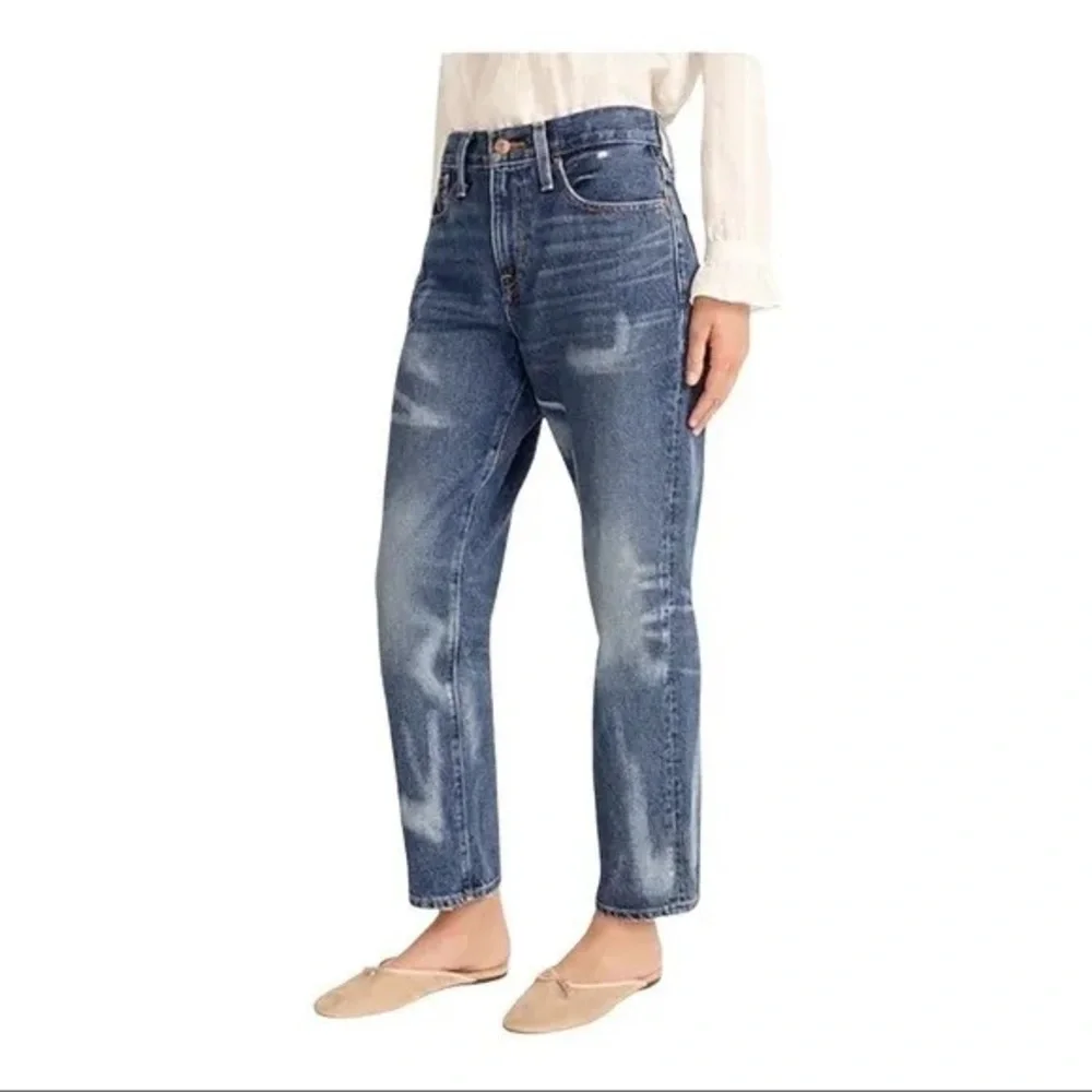 J. Crew Slouchy Boyfriend Jean in Barn Wash Distressed Denim Size 26